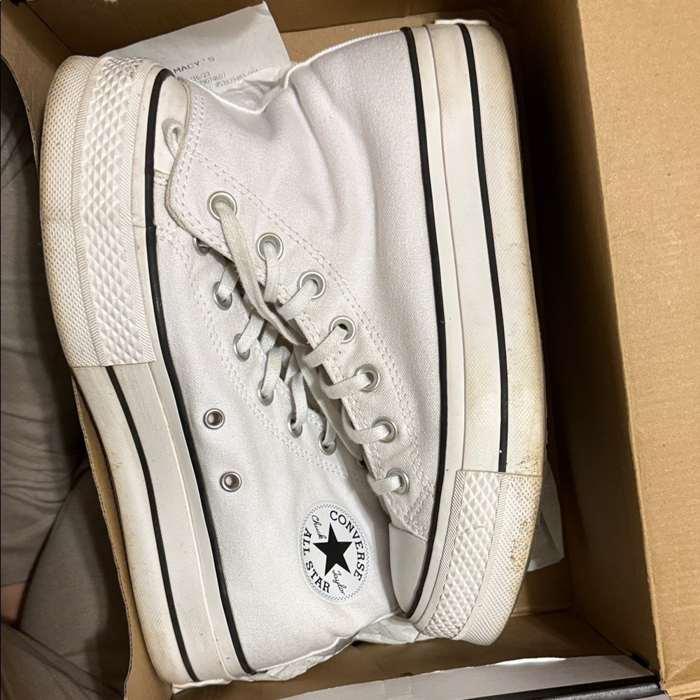 Converse All Star White Canvas High-Tops